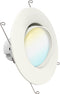 Sunco Lighting 1 Pack 5/6 Inch LED Recessed Downlight, Gimbal, Selectable Light, 5 Colors (2700K/3000K/3500K/4000K/5000K), 12W=60W, Dimmable, Adjustable, Damp Rated, Simple Installation UL
