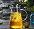Nicunom 68 Ounces Glass Pitcher with Lid, Large Hot Cold Water Pitcher Carafe Jug with Handle for Home Kitchen Milk Juice and Iced Tea Beverage Pitcher