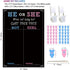 Baby Gender Reveal Board with Stand(12x17), 48 Boy Girl Voting Stickers, 1 Marker(erasable), He or She, Cast Your Vote Game for Guests, Gender Reveal Party Centerpiece Decorations, Chalkboard Design
