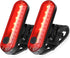 Ascher USB Rechargeable LED Bike Tail Light 2 Pack, Bright Bicycle Rear Cycling Safety Flashlight, 330mah Lithium Battery, 4 Light Mode Options, (2 USB Cables Included)
