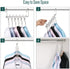 GEFTOL Metal Space Saving Hangers 12 Slots New Version Hanger Magic Cascading Hanger Closet Wardrobe Clothes Organizer(12 Pack)