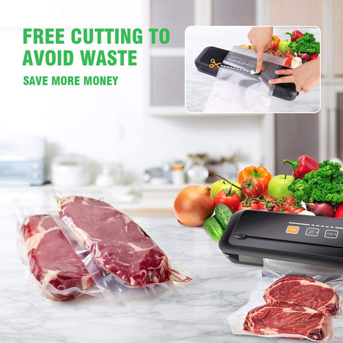 KOIOS Vacuum Sealer Bags for Food Saver Vacuum Sealer Bags Rolls,8" x 16' Food Saver Rolls, BPA Free Vacuum StorageBags for Food or Sous Vide, Seal a Meal, Heavy Duty (2 Rolls)