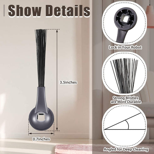 8 Pieces Side Brushes Replacement Part Compatible with Shark ION Robot IQ R101AE (RV1001AE), IQ R101 (RV1001), RV1000 Vacuum Cleaner Accessory Parts Vacuum Cleaner Replacement Parts