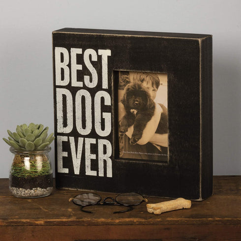 Primitives by Kathy 19136 Photo Box Frame, 10" x 10", Best Dog Ever