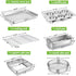 P&P CHEF Stainless Steel Small Baking Pan Set, 6-Piece Kitchen Bakeware Sets, Includes Oven Pan with Rack, Square/Round Cake Pan, Loaf & Muffin Pan, Easy Clean & Heavy Duty