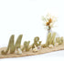 Mr Mrs Sign for Wedding Table,Mr and Mrs Wooden Letters,Large Mr. & Mrs.Party Decoration Items,Head Table Wedding Wood Letter,Just Married Sign Anniversary Party Valentine's Day Vintage Decor (Golden)