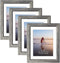 Edenseelake 8x10 Picture Frame Set of 4, Rustic Photo Frame for Tabletop or Wall Decoration, Grey