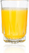 Vikko 9 Ounce Drinking Glasses: Highball Kitchen Glassware - For Orange Juice, Water, Soda, etc. -Thick and Durable - Sculpted Lines Design - Dishwasher Safe Set of 12 Crystal Clear Glass Cups