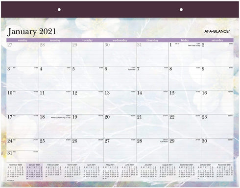 2021 Desk Calendar by AT-A-GLANCE, Monthly Desk Pad, 21-3/4" x 17", Standard, Dreams (SK83-704-21)