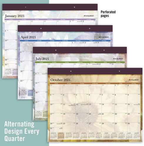 2021 Desk Calendar by AT-A-GLANCE, Monthly Desk Pad, 21-3/4" x 17", Standard, Dreams (SK83-704-21)