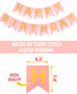 Princess Birthday Decoration | Princess Birthday Banner | Pink Happy Birthday Banner | Pink and Gold Birthday Party Decorations | Princess & Flower shape birthday party banner | Princess Home & Cab s