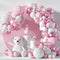 Honinda Pastel Pink Balloons Arch Garland Kit, 104 PCS Pink White Metallic Pink Rose Gold Confetti Latex Balloons for Baby Girl Shower Decorations Birthday Wedding Anniversary Bachelorette Party Background Decorations