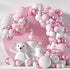 Honinda Pastel Pink Balloons Arch Garland Kit, 104 PCS Pink White Metallic Pink Rose Gold Confetti Latex Balloons for Baby Girl Shower Decorations Birthday Wedding Anniversary Bachelorette Party Background Decorations