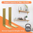 Gold Heavy Duty Shelf Brackets 6 x 4 Inch, Rustic Gold Iron L Shelf Bracket, Industrial Modern Metal Floating Shelf with Hardware for DIY Open Shelving, 4 Pack