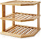 Casafield 3-Tier Bamboo Corner Shelf, Kitchen Cabinet and Countertop Storage Organizer