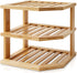 Casafield 3-Tier Bamboo Corner Shelf, Kitchen Cabinet and Countertop Storage Organizer