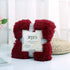 MYRU Plush Super Soft Blanket Bedding Sofa Cover Furry Fuzzy Fur Warm Throw Qulit Cozy Couch Blanket for Winter (51"x 63", Wine Burgundy Red)