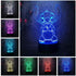 Yan-tech Cute Cartoon lilo Stitch 3D Visual Night Light 16 Colors Remote Control Touch Sensor USB Base Charge AA Battery Powered Baby Room Bedroom Table Light Kids Christmas Gift Deco