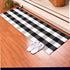 Breezsisan Black and White Layering Doormat Rug 2x4.3 ft. Cotton Woven Buffalo Plaid Outdoor Indoor Runner Rug, Hand-Woven Washable Carpet for Front Porch, Kitchen, Farmhouse, Entryway