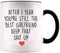 YouNique Designs 1 Year Anniversary Coffee Mug for Girlfriend, 11 ounces, White, 1st Gift for Her