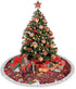 Christmas Tree Skirt 30 Inch Rustic Tree Xmas Ornaments Holiday Party Decorations Indoor Outdoor Accessory Gift