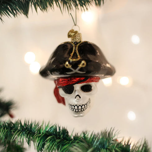 Old World Christmas Beach Gifts Glass Blown Ornaments for Christmas Tree Jolly Roger