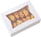 20 Pack - 8 Inch x 5 3/4 Inch x 2.5 Inch High Small, Auto pop-up, White Bakery Box with Window