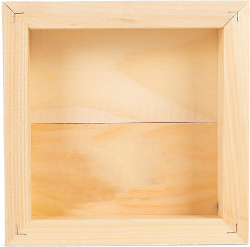 P. Graham Dunn Family is Forever Natural 7 x 7 Wood Box Wall Photo Frame Plaque