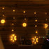 126 LED Window Curtain String Lights Fairy Hanging Lights USB Plug in Curtain Theme Light 8 Modes Control Decoration Window Light for Indoor Outdoor for Party (Warm White,Snowflake)