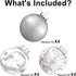 XmasExp Christmas Ball Ornaments Set-70mm/2.76" Silver Large Shatterproof Clear Glitter Pastic Christmas Ball Ornaments Xmas Tree Decoration Delicate Hanging Ornament for Xmas Party (12 Counts,Silver)