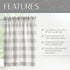 Elrene Home Fashions Farmhouse Living Buffalo-Check Tier Curtain Set for Bathroom or Kitchen Curtains, 30" x 36"(Set of 2 Tiers), Gray/White