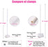 2 Set Balloon Column Kit and 2 Set DIY Table Stand Kit, 63 inch Height 30Pcs Balloon Rings, 100 Glue Dot, 2 Tying Tool, 2 Flower Clip, 1 Balloon Pump for Party Wedding Birthday Festival Decorations
