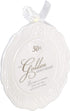 Malden International Designs Glazed Ceramic 50th Anniversary Plate With Gold Accents And Ribbon For Hanging, 9x9, White