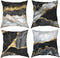 Ansoela Gold and Black Grey Throw Pillow Covers Set of 4 Marble Texture Decor Pillow Cases 18x18 Square Cushion Cover Home Couch Sofa Decorative