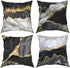 Ansoela Gold and Black Grey Throw Pillow Covers Set of 4 Marble Texture Decor Pillow Cases 18x18 Square Cushion Cover Home Couch Sofa Decorative