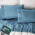 Bedsure Full Size Sheets Set Spa Blue - Soft 1800 Bedding Microfiber Sheets Full Size Bed, 4 Pieces Full Size Bed Sheets