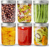 TGJOR Mason Jars 16 OZ with Airtight lid, 6 Pack Canning Mason Jars perfect for Fermenting, Jam, Honey, Wedding Favors and Baby Foods, Freezing and Dishwasher Safe (wide mouth)