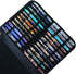 Large Capacity Fountain Pen Case PU Leather Black Color 48 Slots pen pouch bag