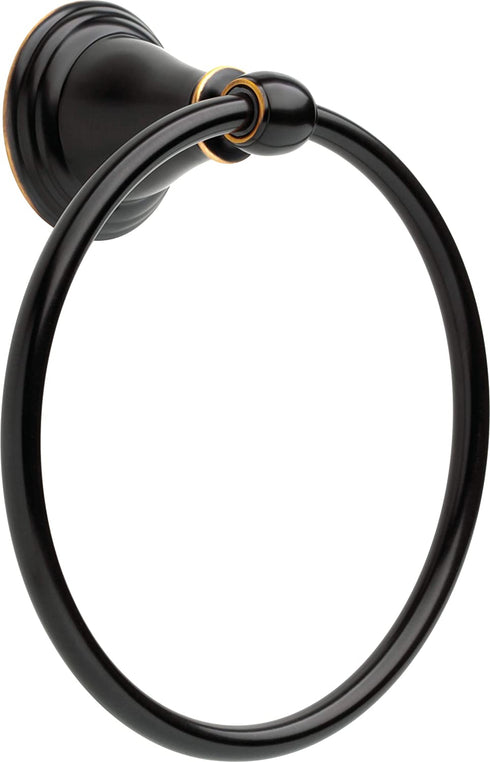 Delta Faucet Windemere Towel Ring, Oil Rubbed Bronze Hand Towel Holder, Bathroom Accessories, 79646-OB 6.37 x 2.84 x 7.25 Inches
