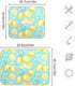 Absorbent Dish Drying Mat for Kitchen Counter - Yellow lemon teal background Microfiber Drying Pad, Reversible Drainer Mats for Countertop, Large 16 x 18 inch