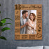 KATE POSH - Our 10th Wedding Anniversary Picture Frame, 10th, 10 Years Anniversary, 10 Years of Marriage, 120 Months of Love - Engraved Natural Wood Picture Frame (4x6-Vertical)