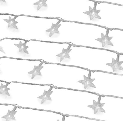 100 LED Star String Lights, Cool White Fairy Lights Christmas Set, 49 Feet, 8 Modes Plug for Indoor Outdoor Decorative Holiday Use, Christmas Tree, Gardens, Weddings, Bedroom Decorations UL Certified