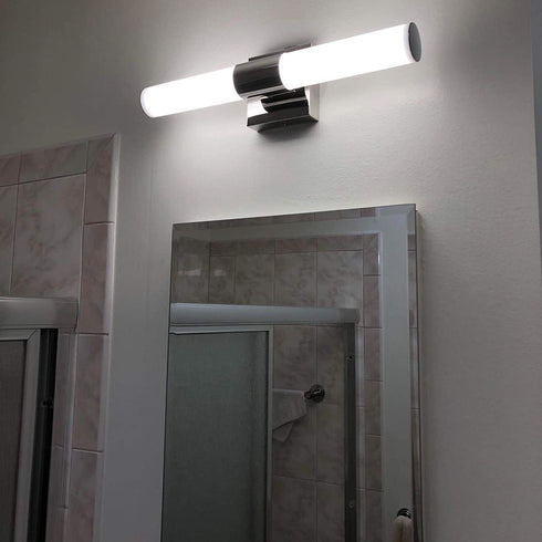 LED Vanity Lights,Joosenhouse Modern Stainless Steel Bathroom Light Fixtures Over Mirror as Make Up Lighting 560lm Daylight Bath Wall Sconces Lamp (8W 15.7inch)