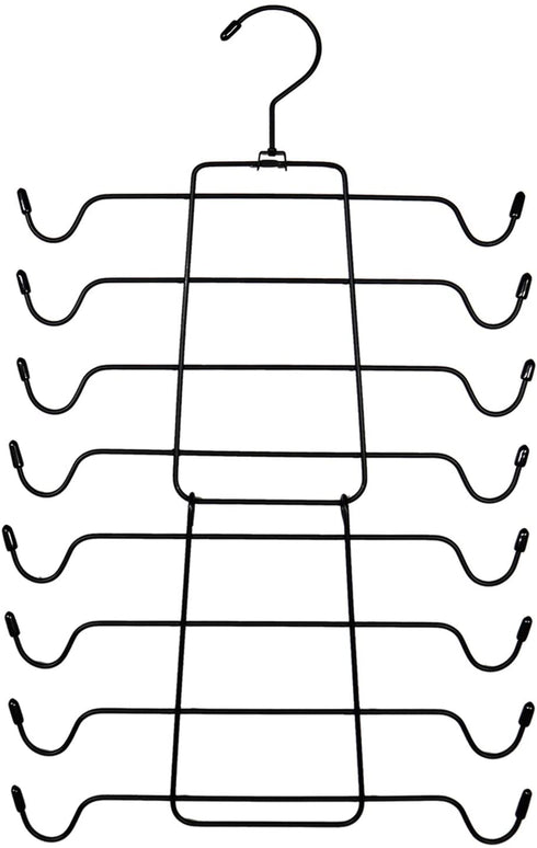 Niclogi Tank Tops Hanger Bra Hangers Space Saving Hanger Metal Folding Closet Organizer for Tank Tops, Cami, Bras, Bathing Suits, Belts, Ties(Black)
