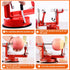 Apple Peeler Corer, Long lasting Chrome Cast Magnesium Alloy Apple Peeler Slicer Corer with Stainless Steel Blades and Powerful Suction Base for Apples and Potatoes(Red)