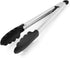 KitchenAid Silicone Tipped Stainless Steel Tongs, 10.26 Inch, Black