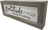 Picfarce Rustic Gratitude Wood Metal Signs, 12" x 5" Framed Enamel Wall Hanging Decor Art, Embossed Retro Farmhouse Tabletop Block Sign for Mantel Shelf - GRATITUDE CHANGES EVERYTHING