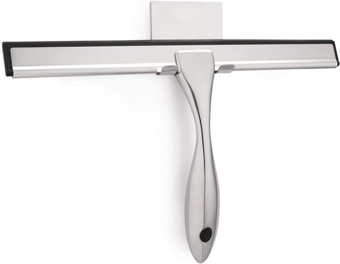 HIWARE All-Purpose Shower Squeegee for Shower Doors, Bathroom, Window and Car Glass - Stainless Steel, 14 Inches