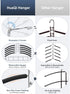 HuaQi Clothing Hangers Anti Slip Padded Hangers Closet Organizer Space Saving Magic Clothes Hangers Heavy Duty for Coat Suits Shirt Sweaters (2, Black)