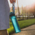 Live Infinitely 24 oz Water Bottle with Time Marker - Insulated Measured Water Tracker Screen - BPA Free Gym Water Bottle - Locking Flip Top Lid, Rubberized (Rose, 24oz)